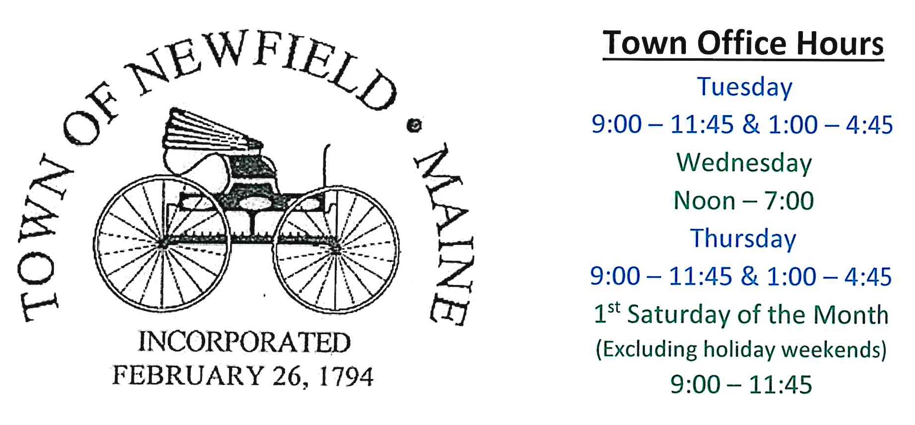 Town of Newfield, ME logo